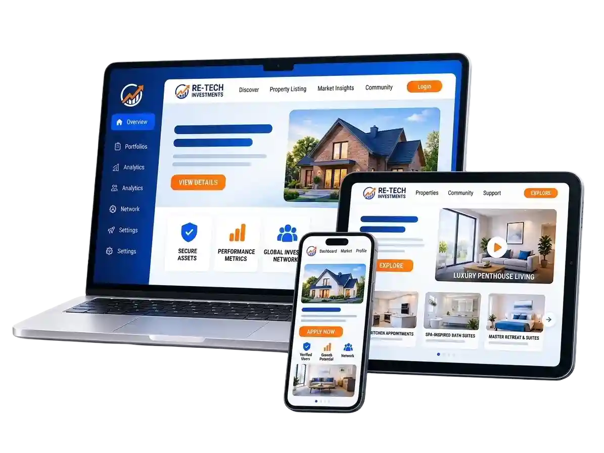 Responsive local service business website design on desktop, tablet, and mobile